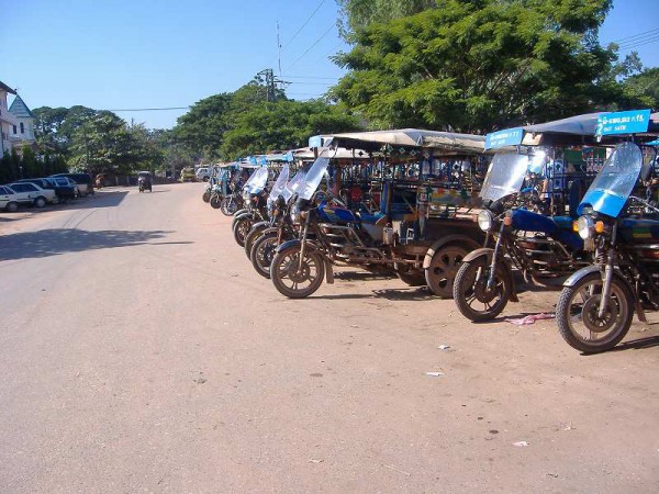 Heaps of tuktuks on the street