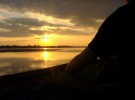 Sunset over the Mekong River and me