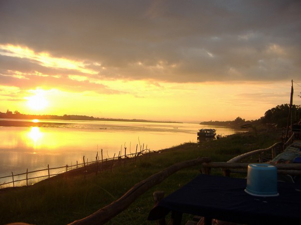 Sunset over the Mekong River