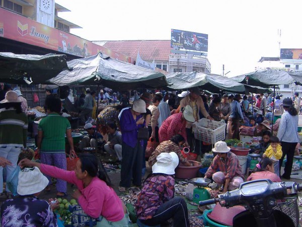 A market in Battambang