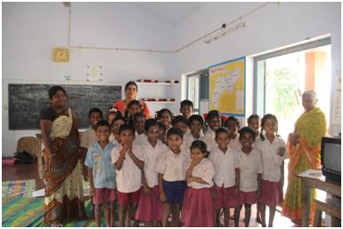 The students that benefitted from Gayathri’s efforts