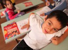 2013. Children studying in class in Traiko Simeonov primary school in the town of Shumen, Northern Bulgaria. Over 90% of the pupils come are Roma. 
UNICEF advocates to prevent school drop out and promotes access to education for all.

Photos received from Bulgaria CO 2013.